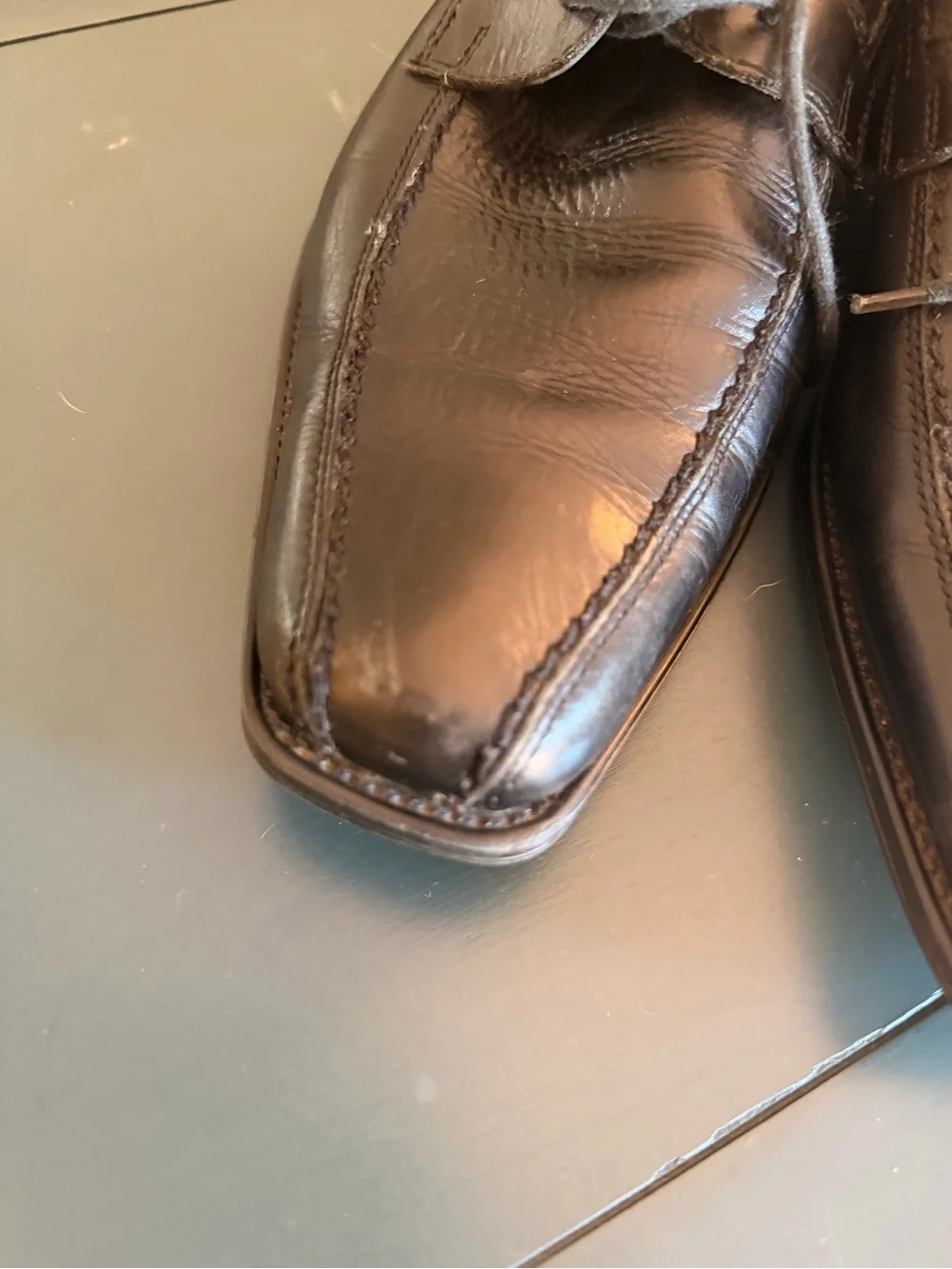 Aldo Men’s Dark Brown Leather Lace-Up Oxfords